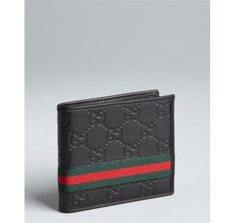 gucci wallet black with stripe|small black gucci wallet.